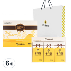 꿀타민 제주벌꿀 스틱 선물 6호 10p + 쇼핑백, 120g, 6개