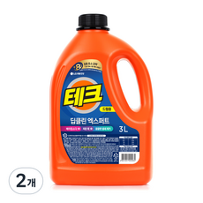 테크 딥클린 액체세제 드럼, 3L, 2개