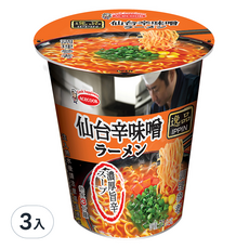 AceCOOK 仙台辛味噌風味杯麵，正宗風味，3分鐘享用, 3入