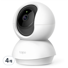타포 360도 회전형 2K 고화질 스마트 WiFi 홈 카메라 실내용, Tapo C210, 4개