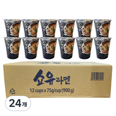 쇼유 라멘 컵라면 소컵 75g, 24개