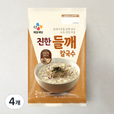 CJ제일제당 진한 들깨 칼국수 2인분, 396g, 4개