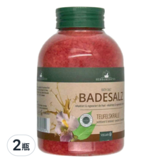 Herbamedicus 泡澡浴鹽 魔鬼爪 575g 2瓶組, 德國進口, 舒緩疲勞, 滋潤肌膚, 2瓶
