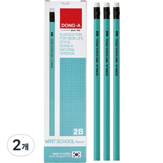 DONG-A 學校鉛筆 2B, 薄荷, 24個