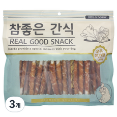 참좋은간식 강아지 건조간식, 우유치킨껌, 600g, 3개