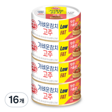 오뚜기 가벼운 참치 고추, 135g, 16개