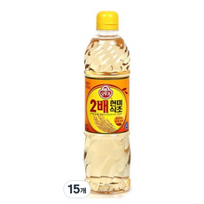 오뚜기 2배 현미식초, 900ml, 15개