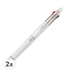 PILOT 百樂 FRIXION 三色按鍵魔擦筆, 0.5mm筆芯, 三色筆芯, 擦拭方便, 粉白色, 2支