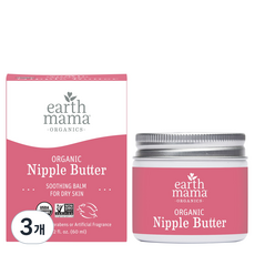 얼스마마 오가닉 니플 버터, 3개, 60ml