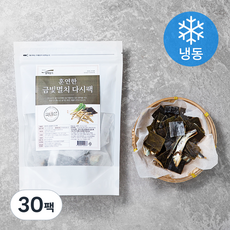 청해명가 훈연한 금빛멸치 다시팩 (냉동), 15g, 30팩