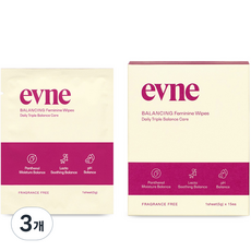 evne 平衡女性私密處清潔濕紙巾 15張, 15入, 75g, 3個