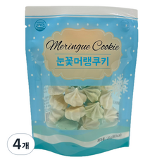 마늘빵집 눈꽃 머랭쿠키, 20g, 4개
