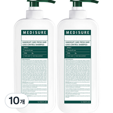 메디슈어 비듬케어 프레쉬 탈모 샴푸, 1000ml, 10개