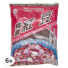 義峰食品 精選紅豆 350克 台灣製造, 350g, 6包
