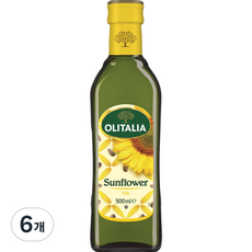 올리타리아 해바라기유, 500ml, 6개
