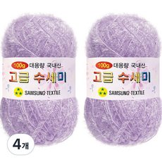 yarna 대용량 고급수세미 132 파스텔보라 100g, 132(파스텔보라), 4개