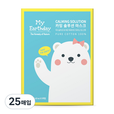 마이얼스데이 카밍 솔루션 마스크팩, 18g, 25매입
