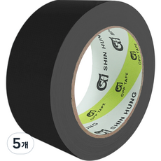 신흥테이프 면테이프 48mm x 25M 검정, 5개