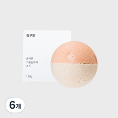 동구밭 올바른 거품입욕제 로즈, 130g, 6개