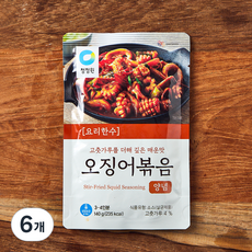 청정원 요리한수 오징어볶음 양념, 140g, 6개