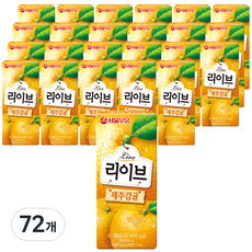 서울우유 리이브 제주감귤 주스, 190ml, 72개