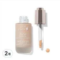 100%퓨어 프루트 피그먼티드 세컨드 스킨 파운데이션 35ml, SHADE 2, 2개