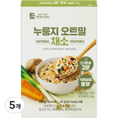 맛있는풍경 누룽지 오트밀 채소 5개입, 200g, 5개