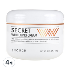 韓國 ENOUGH Secret W淨白提亮乳霜 100g, 4個