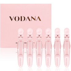 VODANA 可愛髮夾 6 件裝, 粉色, 1組, 單品