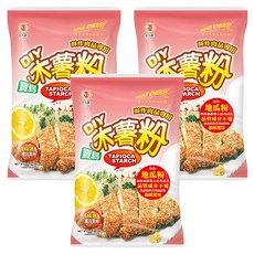 日正食品 寶島木薯粉 1000g, 精選食材 細緻研磨製成, 適合油炸料理 炒菜 湯品, 1kg, 3包