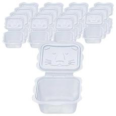 Richell 利其爾 離乳食保存器 Set, 半透霧化 可重複使用 可推疊, 100ml, 16個, Transparent