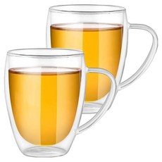 AHOYE 把手雙層隔熱玻璃杯 300mL 2入組 咖啡杯 茶杯, p01_05242841, 2個