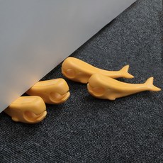 鯨魚造型門擋, 4入, 橘色