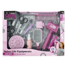 Salon Beauty 夢幻美髮生活玩具套裝，豪華造型套裝，包含吹風機及多種配件, 1組