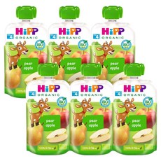 HiPP 喜寶 孩童水果泥, 蘋果梨子口味, 100g, 6包