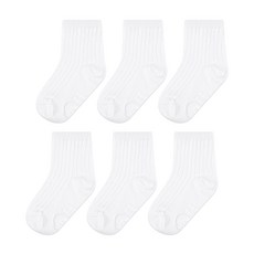 점핑칙피 유아용 심플 골지 양말 6켤레 세트 핑칙피 유아용 심플 골지 양말 6켤레 세트