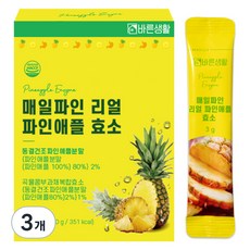 바른생활 매일파인 리얼 파인애플 효소, 90g, 3개