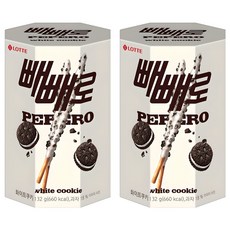 빼빼로 화이트쿠키, 132g, 2개