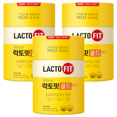 Chong Kun Dang 鍾根堂 LACTO-FIT 黃金益生菌, 80包, 2g, 3罐