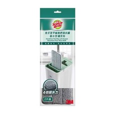 3M Scotch-Brite 百利 免手洗平板拖把 吸水型補充布 2片, 1組