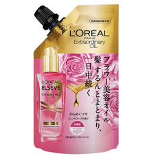 L'OREAL PARiS 巴黎萊雅 金緻護髮精油玫瑰精華補充包, 深層滋養髮絲 恢復健康光澤, 90ml, 1包