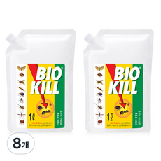 비오킬 살충제 리필 파우치형, 1L, 8개