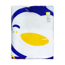 PUKU 藍色企鵝 輕柔夏被, 尺寸:90x120cm, 表布: 棉100%, 中層: 聚酯纖維100%, 90 x 120cm, 水色