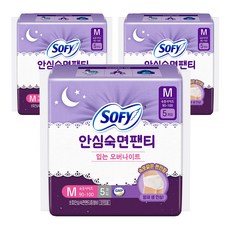 쏘피 안심숙면팬티 입는 생리대, 중형, 5개입, 3개