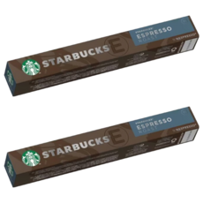STARBUCKS 星巴克 特濃烘焙膠囊咖啡 Nespresso咖啡機適用, 5.7g, 10顆, 2盒