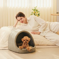 Gaekwacheonsun 狗狗洞穴圓形屋, 灰色, 1個