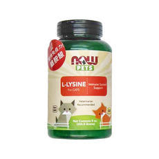 NOW Foods 貓用離胺酸粉，8 oz (226.8 Grams)，獸醫推薦，維持免疫力, 維持抵抗力, 1罐