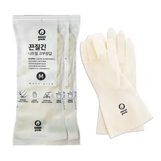 모스트픽 끈질긴 니트릴 고무장갑, 화이트, 중(M), 2개