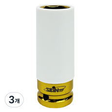 세인티에프 1/2인치 롱 너트 소켓 커버형 휠 복스알 19mm, 3개