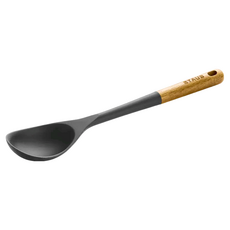 staub 矽膠分菜匙,木柄設計,耐熱矽膠,不傷鍋具,分菜勺,湯勺,廚房餐具, 1支